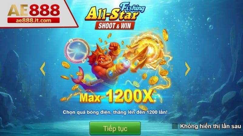 Dàn Sao Đánh Cá là trò chơi được AE888 cải tiến từ thể loại bắn cá truyền thống