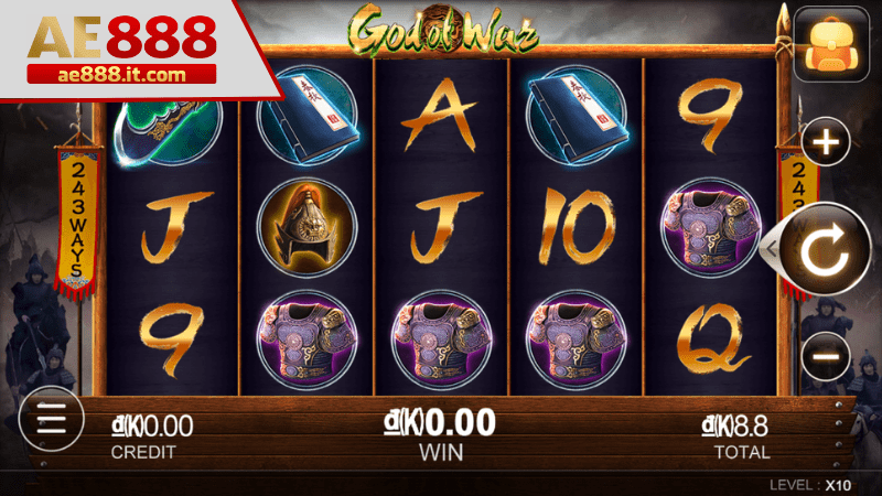 Giao diện của trò chơi thần chiến tranh